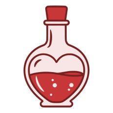 Love Potion Heart Shaped Bottle Valentine's Day