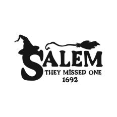 Salem They Missed One Witch Halloween Hat Broom 