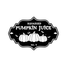 Pumpkin Juice Potion Bottle Label Halloween Witch