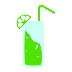 Cocktail with Lime Slice