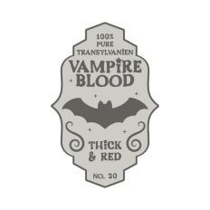 Vampire Blood Potion Bottle Label Halloween Witch 