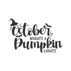 October Night Pumpkin Lights Fall Autumn Month Halloween