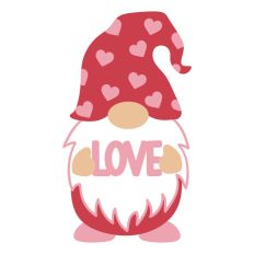 Gonk Gnome Love Heart Valentine's Day