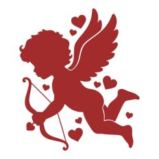 Cupid With Bow And Arrow Hearts Valentine's Day