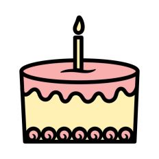 Birthday Cake with Candle