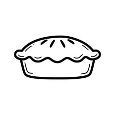 Pie Outline Icon Food Baking Cooking 