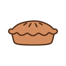 Pie Outline Icon Food Baking Cooking
