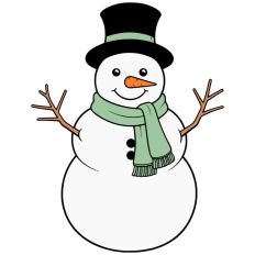 Happy Snowman Christmas Winter Snow