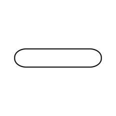 Curved Rectangle Shape Outline Box