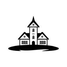 Christmas Town Festive Scene Houses Land