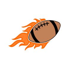 Flaming Football Big Game Sunday Half Time Show