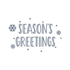 Season's Greetings Snowflake Quote