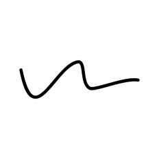 Curved Underline Swirl Mark Line Doodle Hand Drawn