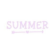 Hello Summer Arrow Underline Sun Seasons Word Text Script