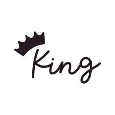 King Crown Tiara Royal Royalty Text Quote Script