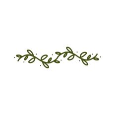 Botanical Vine Leaf Branch Tree Stem Floral Pattern Border Line