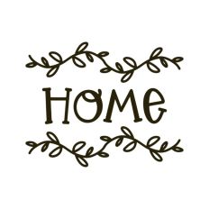 Home Welcome Floral Botanical Sign Vine Leaves Home