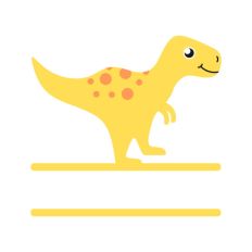 Cute Dinosaur Name Tag Dino