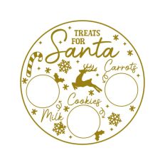 Plate For Santa Reindeers Christmas Eve Milk Cookies