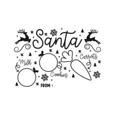 Plate For Santa Reindeers Christmas Eve Milk Cookies