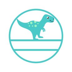 Round Dinosaur Name Circle