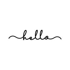 Hello Script Fancy Text Word 