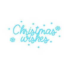 Christmas Wishes Winter Quote Script Text