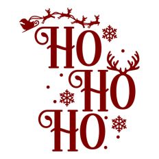 Ho Ho Ho Christmas Santa Quote Text Script