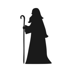 Nativity Scene Outline Silhouette Shape Mary Joseph Baby Jesus