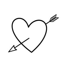 Arrow Heart Valentine's Day