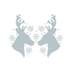 Stag Deer Reindeer Head Shape Silhouette Christmas