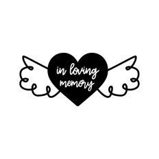 In Loving Memory Heart Wings