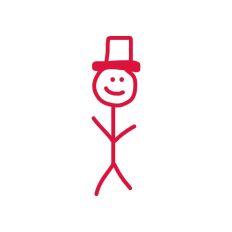 Stick Man in Hat Doodle