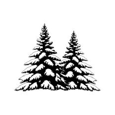 Realistic Tree Winter Snowy Christmas 