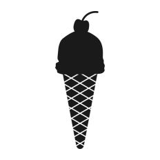Ice Cream Cone with Cherry