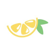 Lemon Slice with Leaves