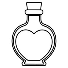 Love Potion Heart Shaped Bottle Valentine's Day
