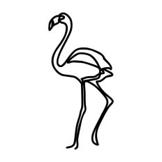 Flamingo Line Drawing