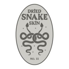 Dried Snake Potion Bottle Label Halloween Witch 