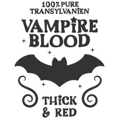 Vampire Blood Potion Bottle Label Halloween Witch 
