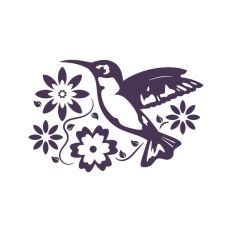 Flowers and Hummingbird