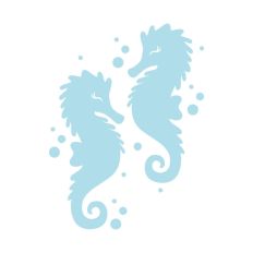 Seahorses with bubbles