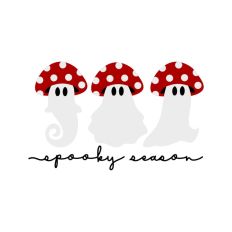Ghost Mushroom Toadstool Halloween Fall