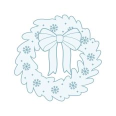 Festive Christmas Wreath Bow Bells Winter