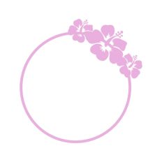 Hibiscus Flower Circle Frame