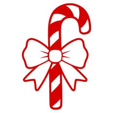 Candy Cane Christmas Gift Bow Food