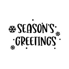 Season's Greetings Snowflake Quote