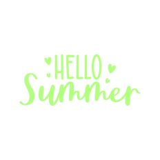 Hello Summer Sun Seasons Word Text Script