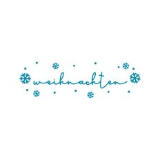 Frohe Weihnachten Christmas Script Snowflakes