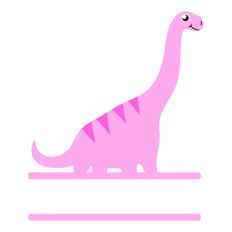 Cute Dinosaur Split Border
